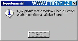 Počítačové hlášky - vložte modem