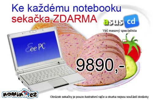 Ke každému notebooku sekačka zdarma