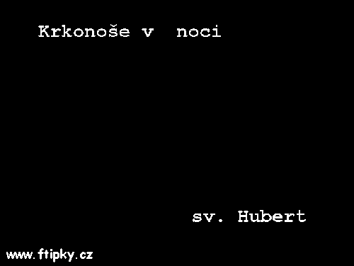 Krkonoše v noci