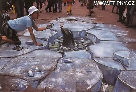 Malby na chodníku - 1