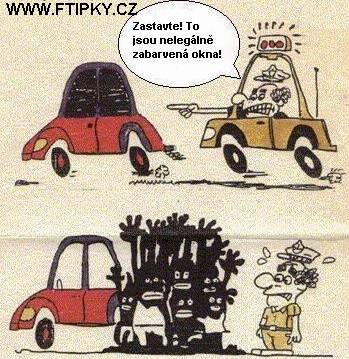 Nelegálně zabarvená okna