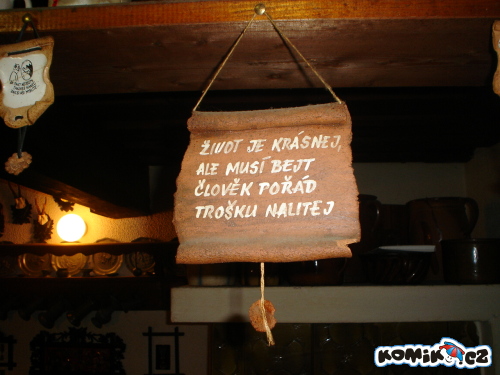 Pěkná cedule do hospůdky