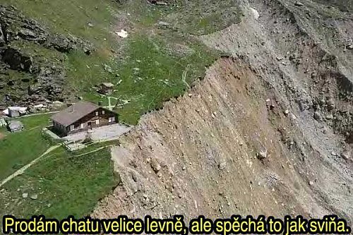 Prodám chatu, spěchá