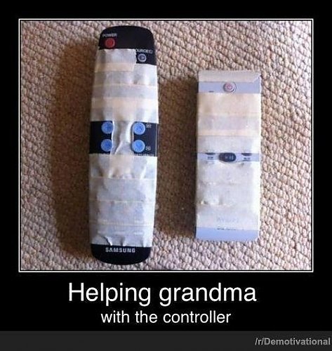 Úprava ovladačů pro prarodiče