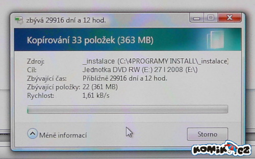 Visty kopírují opravdu rychle